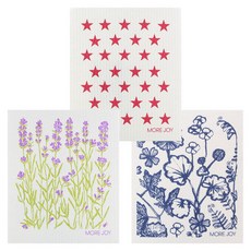 MOREJOY芬蘭抹布3p套組星紅+薰衣草+Siri, 1組