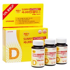 경남제약 써니비타민D 플러스C 복숭아맛, 3개, 110정
