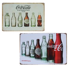 復古馬口鐵畫框 2件組 可樂 + 可口可樂瓶