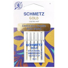 슈메츠 가정용 미싱바늘 골드 자수용, 1개