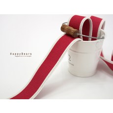 코하스아이디 벨기에 멜빵고무줄 폭 25mm 길이 360cm, 레드, 1개