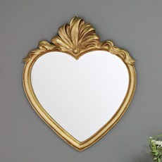 Keydari 心形造型壁掛式鏡子, 金子