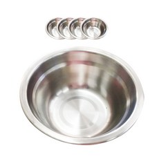 노마드캠핑 스테인레스 캠핑 개별 밥그릇 14cm, 실버, 5개