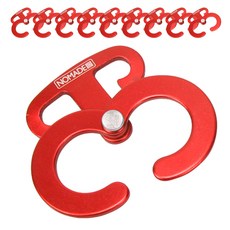 노마드캠핑 로프걸이 후크 10p, 레드