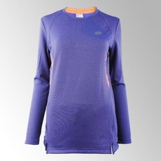 [LOTTOSPORT] 여성 액티비 라인 기모 라운드 롱 티셔츠 / LPCL-TLR62_VI MEL PURPLE