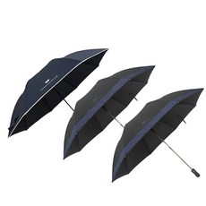 송월타월 CM 폰지 바이어스 곤색 + 빗살 보더 65 검정 2p 2단우산