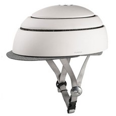 賽豐公司成人布製汽車折疊自行車頭盔, 白色的