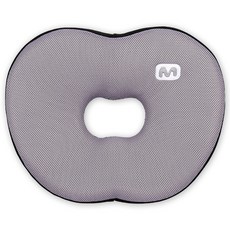 步色調記憶泡沫甜甜圈墊, 黑色+灰色, 1個