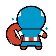 MARVEL 漫威 車用造型貼紙, 美國隊長(後), 1個