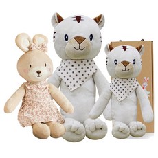 CONY BABY 安撫娃娃 白虎 40cm+兔子 40cm+白虎 70cm+禮盒, 1組