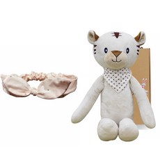 CONY BABY 白虎安撫娃娃 隨機出貨+粉色髮帶+禮盒, 1組