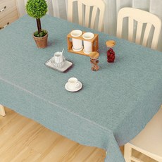 마켓감성 린넨비비드 심플 식탁보, 다크그린, 70 x 70 cm, 1개