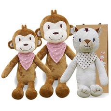 코니베이비 띠별 가족 애착인형 아기백호 40 + 아기원숭이 40 + 내친구원숭이 60 + 선물박스, 1세트