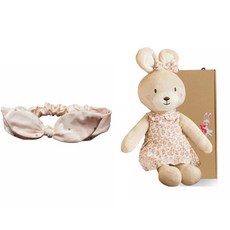 CONY BABY 兔子安撫娃娃 隨機出貨+粉色髮帶+禮盒, 1組