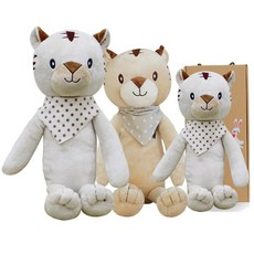CONY BABY 安撫娃娃 白虎 40cm+黃虎 60cm+白虎 70cm+禮盒, 1組