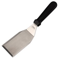 ZEUS 塑膠手把長方形平底鍋鏟, 黑色