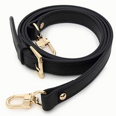 Happy Bears閃亮斜背皮革提把, 黑色, 1個