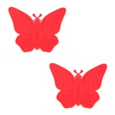 이코디 실리콘 플라이 냄비받침 2p, 레드, 2개