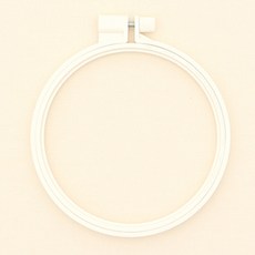 CLOVER 塑膠彩色繡框 12cm, 象牙白, 1個