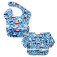 A.Plum 吃飯圍兜+長袖圍兜, 009號, 1組