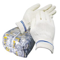 花鹿牌白色塗層手套 13針, 混合顏色, 100個