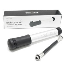 툴앤툴 자전거 탑클래스 에어펌프, 실버 + 블랙, 1개