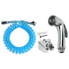 YNET 智慧馬桶花灑+彈簧軟管 2.5M+離子淨水過濾器+手套組 水藍色, 1套