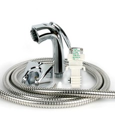 手柄式馬桶花灑金屬軟管 1.5M +離子水過濾器+手套組, 1套