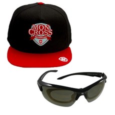 몽크로스 스냅백 MMY-501 + 신한광학 스포츠 선글라스 SH7046, 스냅백(레드), 선글라스(Inner Black Brown Gold Coating), 1개