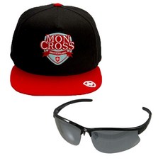 몽크로스 스냅백 MMY-501 + 신한광학 스포츠 선글라스 SH7030, 스냅백(레드), 선글라스(Black Smoke Silver Coating), 1개
