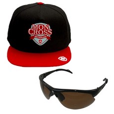 몽크로스 스냅백 MMY-501 + 신한광학 스포츠 선글라스 SH7043, 스냅백(레드), 선글라스(Black Brown), 1개