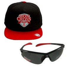 몽크로스 스냅백 MMY-501 + 신한광학 스포츠 선글라스 SH7041, 스냅백(레드), 선글라스(Black Smoke), 1개