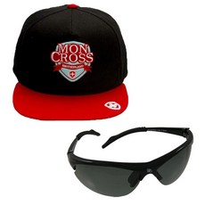 몽크로스 스냅백 MMY-501 + 신한광학 스포츠 선글라스 SH7043, 스냅백(레드), 선글라스(Black Smoke), 1개
