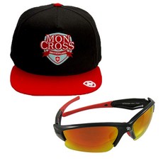몽크로스 스냅백 MMY-501 + 신한광학 스포츠 선글라스 SH7040, 스냅백(레드), 선글라스(Black Red Brown Red Coating), 1개