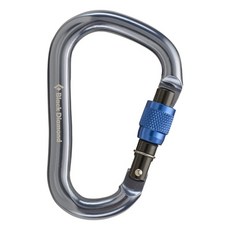 블랙다이아몬드 록락 스크류게이트 카라비너, Dark Gray + Blue, 1개
