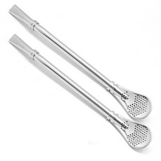 SGS 숏 스텐 스트로우 머들러 160mm, 실버, 2개