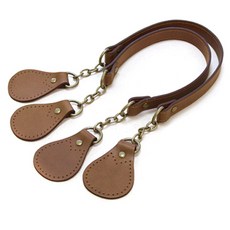 NCC 체인연결고리 가죽핸들, 브라운, 1세트