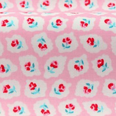 Pennyrose棉質牛奶糖&花朵Drops布料, 粉色的