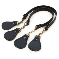 NCC 체인연결고리 가죽핸들, 블랙, 1세트