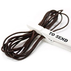 베스트브레인 포에버 가죽 스트링 끈 2mm, LC-202(브라운), 2개입