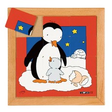 에듀코 엄마와 아기동물 퍼즐 펭귄, 1개, 12피스