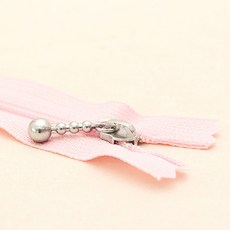 YKK 슬림 코일 지퍼, 핑크, 4개