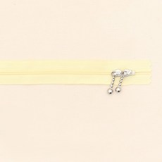 YKK 슬림 코일 지퍼 파스텔 50cm, 옐로우, 2개