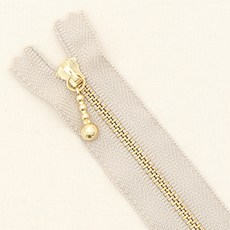 YKK 華可貴 金色拉鍊 40cm, 米色, 10個