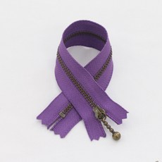 YKK Must 仿古拉鍊 20cm, 紫色, 4件