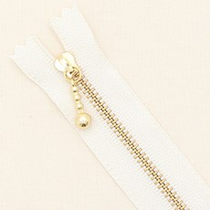 YKK 華可貴 金色拉鍊 40cm, 象牙白, 10個