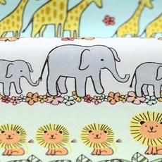 Time Leisure棉質Safari Crush叢林動物st布料, 混色