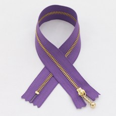 와이케이케이 머스트 골드 지퍼 30cm, 바이올렛, 3개