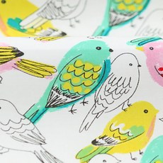 Timeless Treasure 棉質 Safari Crush 鳥類圖案布料, 混合顏色