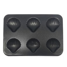 ECOS 6格不沾貝殼造型烤盤模具, 1個